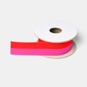 Ruban En Satin Ruban de bloc-notes rouge et rose