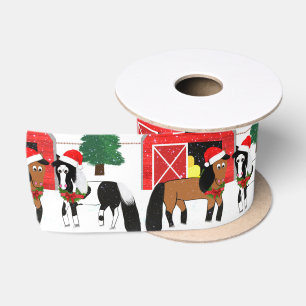 Ruban En Satin Ruban de cheval de Noël