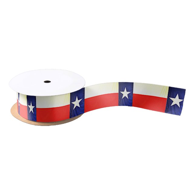 Ruban En Satin Ruban de drapeau du Texas (Bobine)