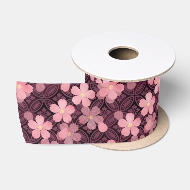 Ruban En Satin ruban de fleurs de cerisier (Bobine)