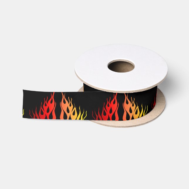 Ruban En Satin Ruban de graphique de flammes (Bobine)