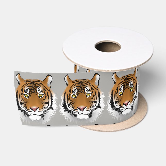 Ruban En Satin Ruban de la face du tigre (Bobine)
