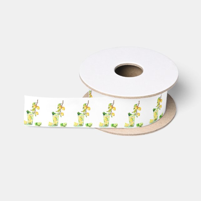 Ruban En Satin Ruban de la partie Cool citron personnalisable (Bobine)