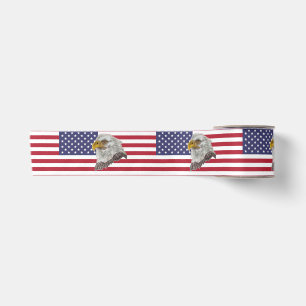 Ruban En Satin Ruban de l'aigle satiné du drapeau américain