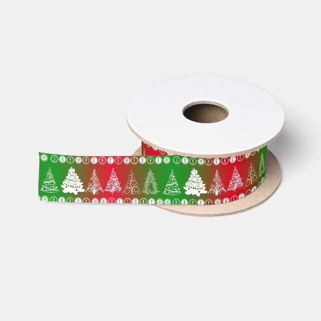 Ruban En Satin Ruban de Noël (Bobine)