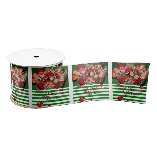 Ruban En Satin Ruban de Noël, Elf (Bobine)