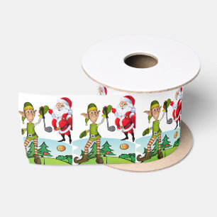 Ruban En Satin Ruban de Noël, golf de Père Noël