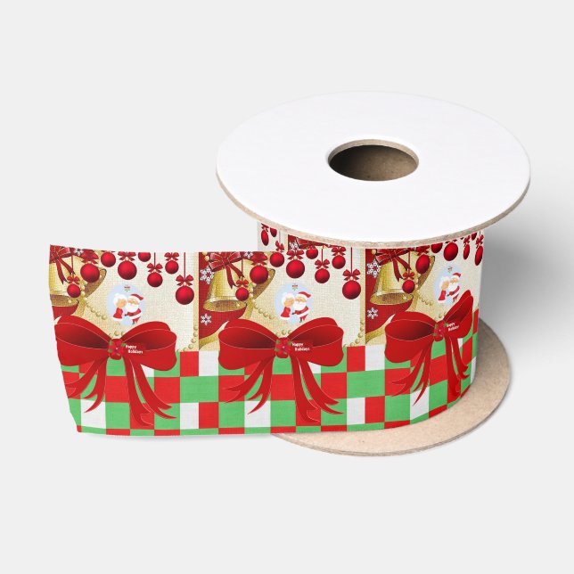 Ruban En Satin Ruban de Noël, Joyeux Noël (Bobine)