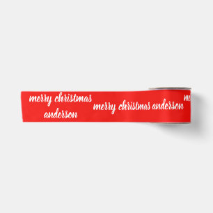 Ruban En Satin Ruban de Noël Joyeux rouge personnalisé pour cadea