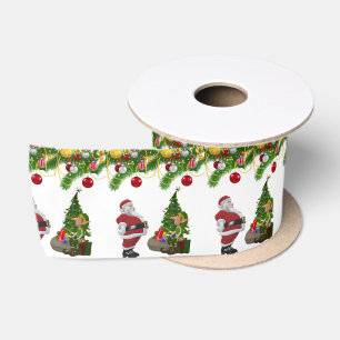 Ruban En Satin Ruban de Noël, Père Noël