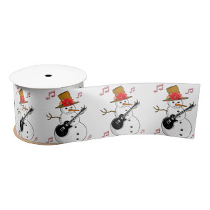 Ruban En Satin Ruban de Noël, Snowman