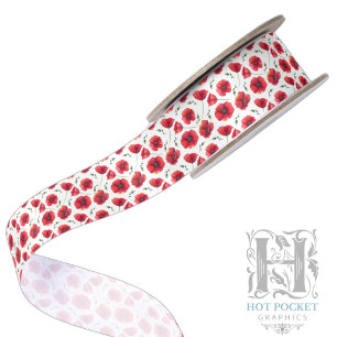 Ruban En Satin Ruban de satin coquelicot