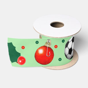 Ruban En Satin Ruban de satin de cadeau de Noël de football