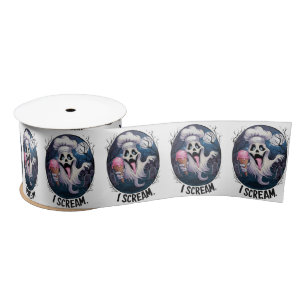 Ruban En Satin Ruban de satin Halloween drôle "Je crie" Chef fant