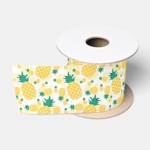 Ruban En Satin Ruban de satin large de 3" avec motif ananas, bobi