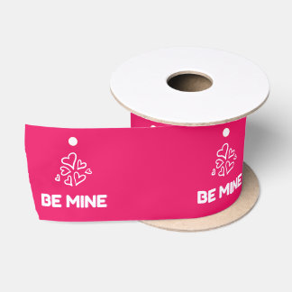 Ruban En Satin Ruban de satin rose coeurs Mienne