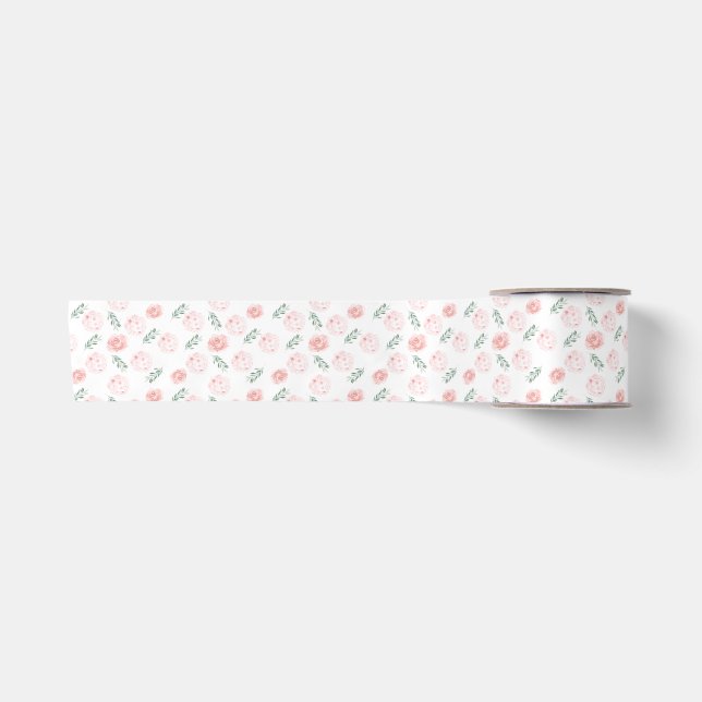 Ruban En Satin Ruban d'emballage cadeau rose Hydrangea (Devant)