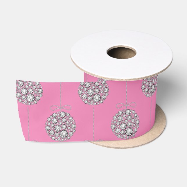 Ruban En Satin Ruban d'ornements en diamant (Bobine)