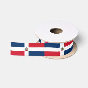Ruban En Satin Ruban du drapeau dominicain