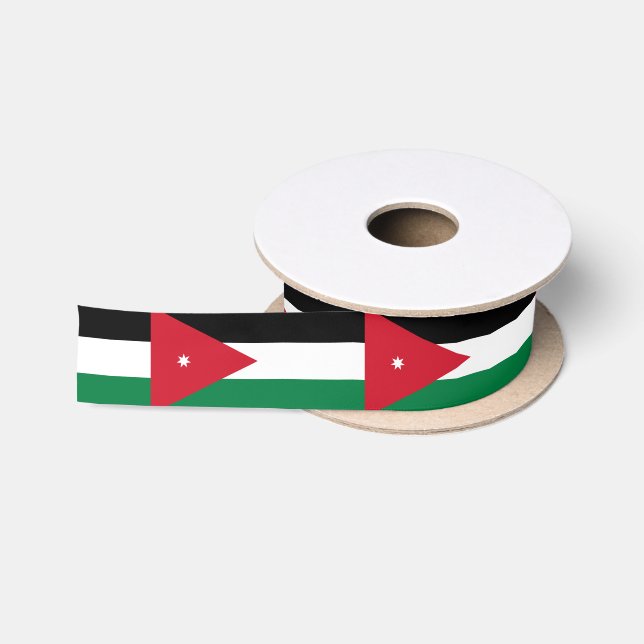 Ruban En Satin Ruban du drapeau jordanien (Bobine)