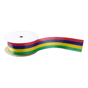 Ruban En Satin ruban du drapeau mauricien