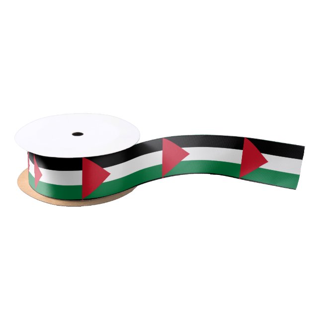 Ruban En Satin Ruban du drapeau palestinien (Bobine)