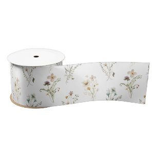 Ruban En Satin Ruban fleur sauvage