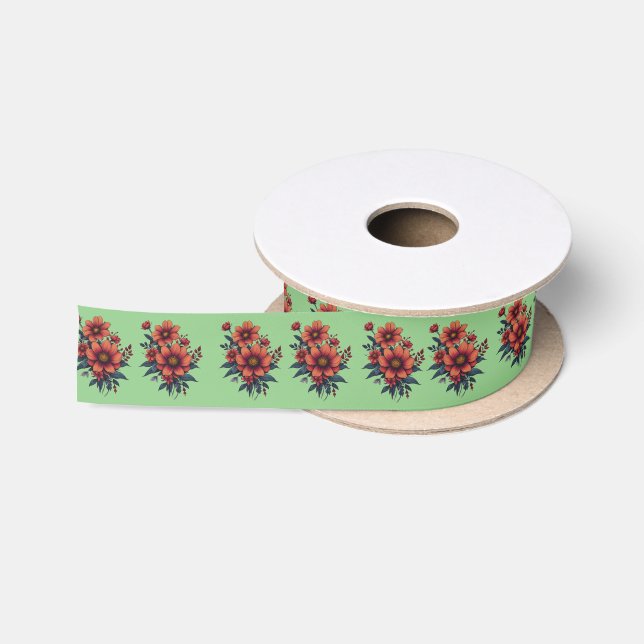Ruban En Satin Ruban floral (Bobine)