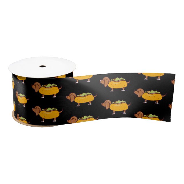 Ruban En Satin Ruban Hot Dog Dachshund (Bobine)