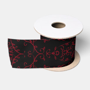 Ruban En Satin Ruban Mariage gothique rouge et noir