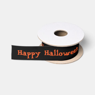Ruban En Satin Ruban noir et orange d'Halloween 1,5 po