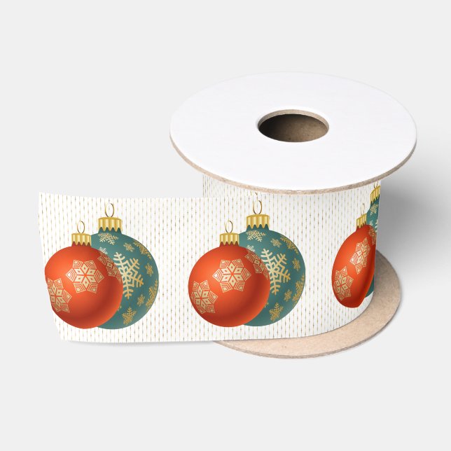 Ruban En Satin Ruban Orange de Noël (Bobine)