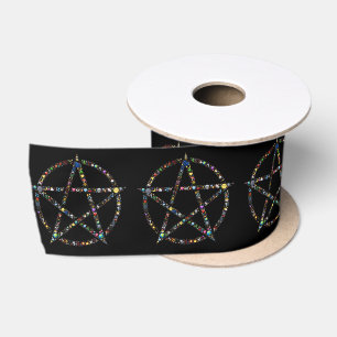 Ruban En Satin ruban pentagramme wicca