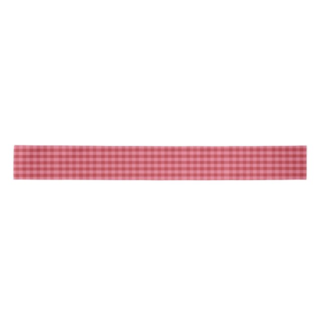 Ruban En Satin Ruban plaid rose et rouge Valentine (Devant)