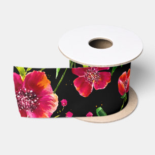 Ruban En Satin Ruban Poppy Garden