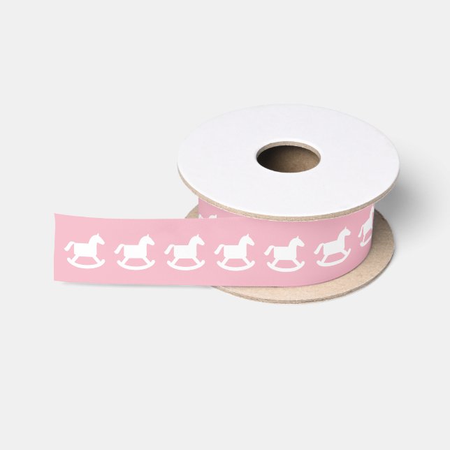 Ruban En Satin Ruban rose de cadeau de cheval de basculage pour (Bobine)