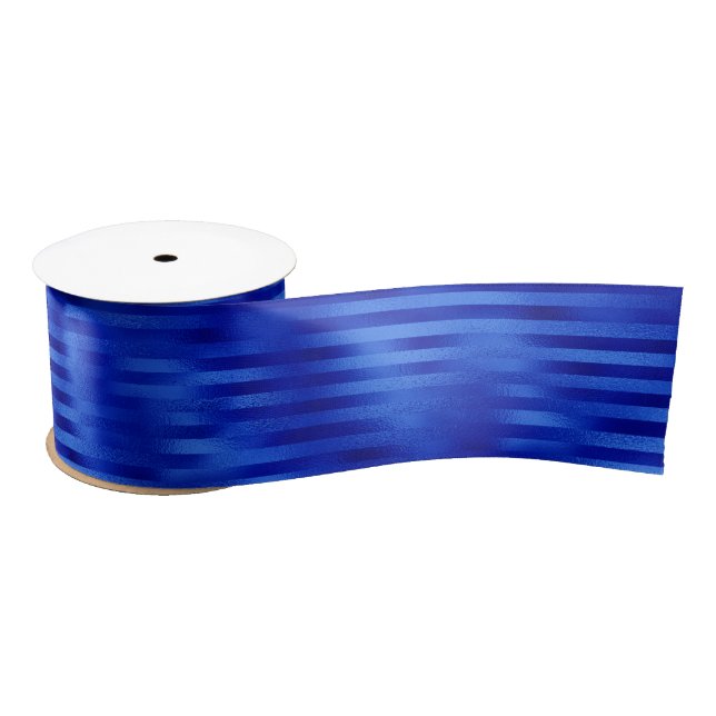Ruban En Satin Ruban Satin Hanoukka Satiné Royal Blue Foil (Bobine)