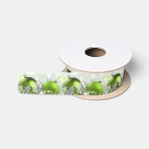 Ruban En Satin Ruban Satin Vert Et Argent De Noël