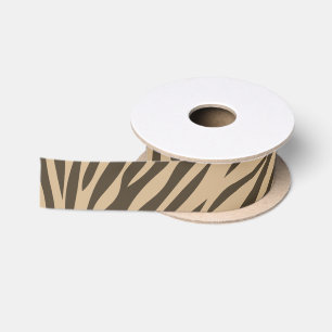 Ruban En Satin Ruban satiné Brown Zebra