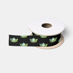Ruban En Satin Ruban vert pomme de satin de couronne de Mlle