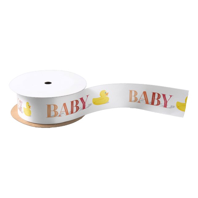 Ruban En Satin Rubans de Baby shower en caoutchouc sophistiqués (Bobine)