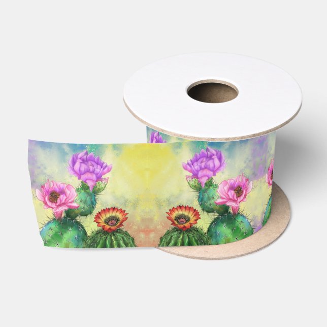 Ruban En Satin Rubans de satin de cactus (Bobine)