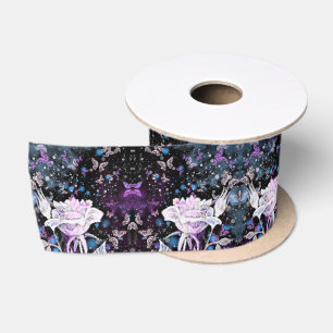 Ruban En Satin Rubans Roses Blanches