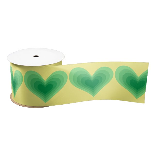Ruban En Satin Sage Green Heart Thunder_Cove Satin Ribbon (Bobine)