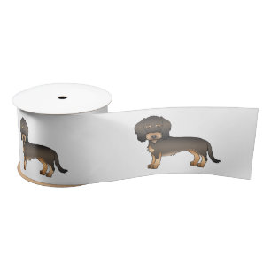 Ruban En Satin Sanglier Dachshund à poil dur Chiens de dessin ani