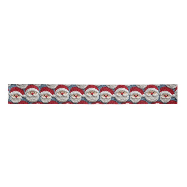 Ruban En Satin Santa Claus crochet motif (Devant)