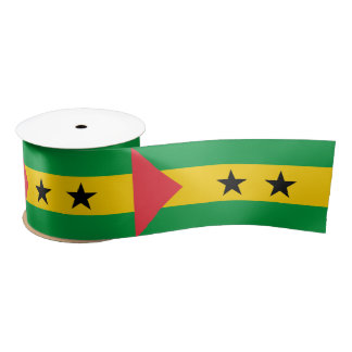 Ruban En Satin Sao Tome and Principe Flag