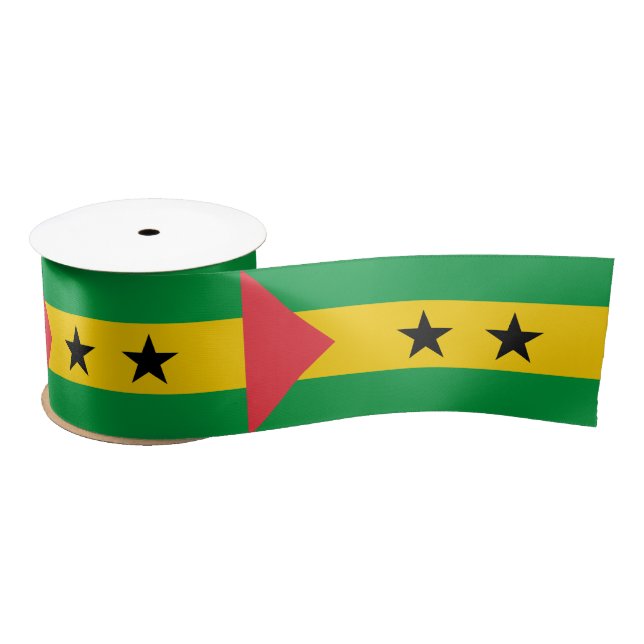 Ruban En Satin Sao Tome and Principe Flag (Bobine)