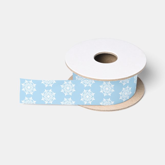 Ruban En Satin Satin Ribbon-Snowflakes (Bobine)
