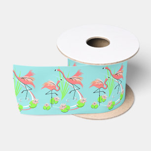 Ruban En Satin Satin ruban de Flamant rose Fandango Duo